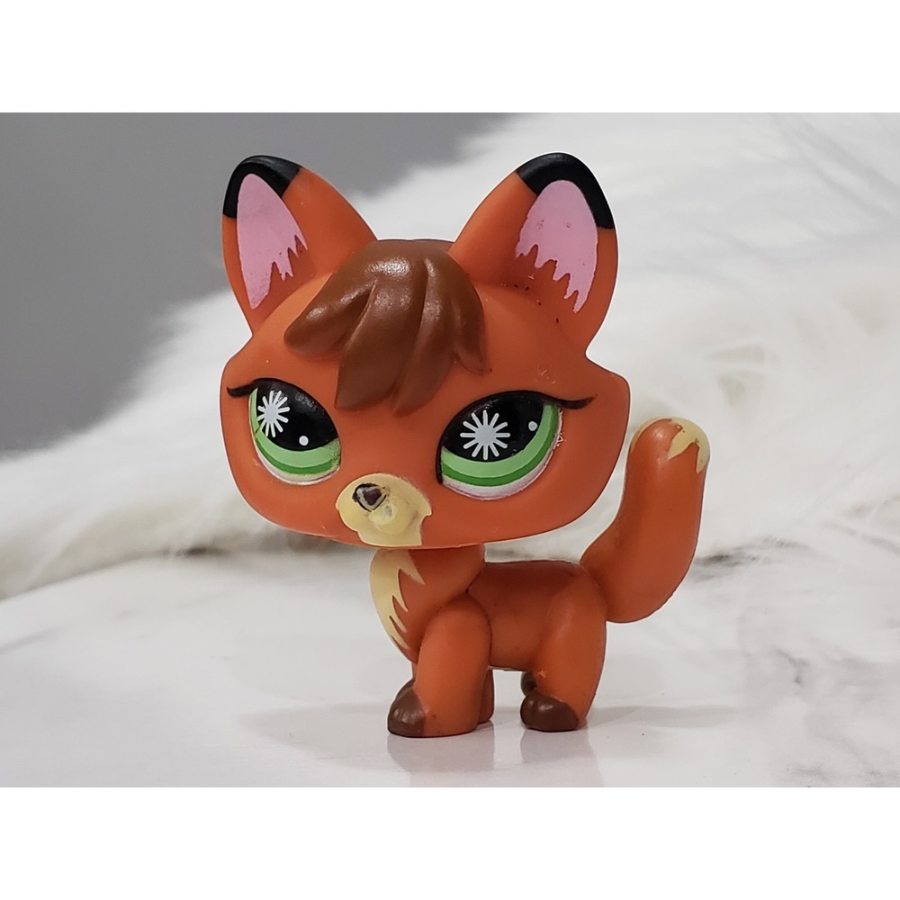 Littlest Pet Shop LPS Red Fox Starburst Green Eyes #807 Hasbro